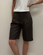 Neel Shorts in Dark Brown Melange