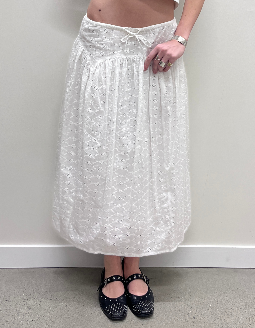 Marlow Midi Skirt in White