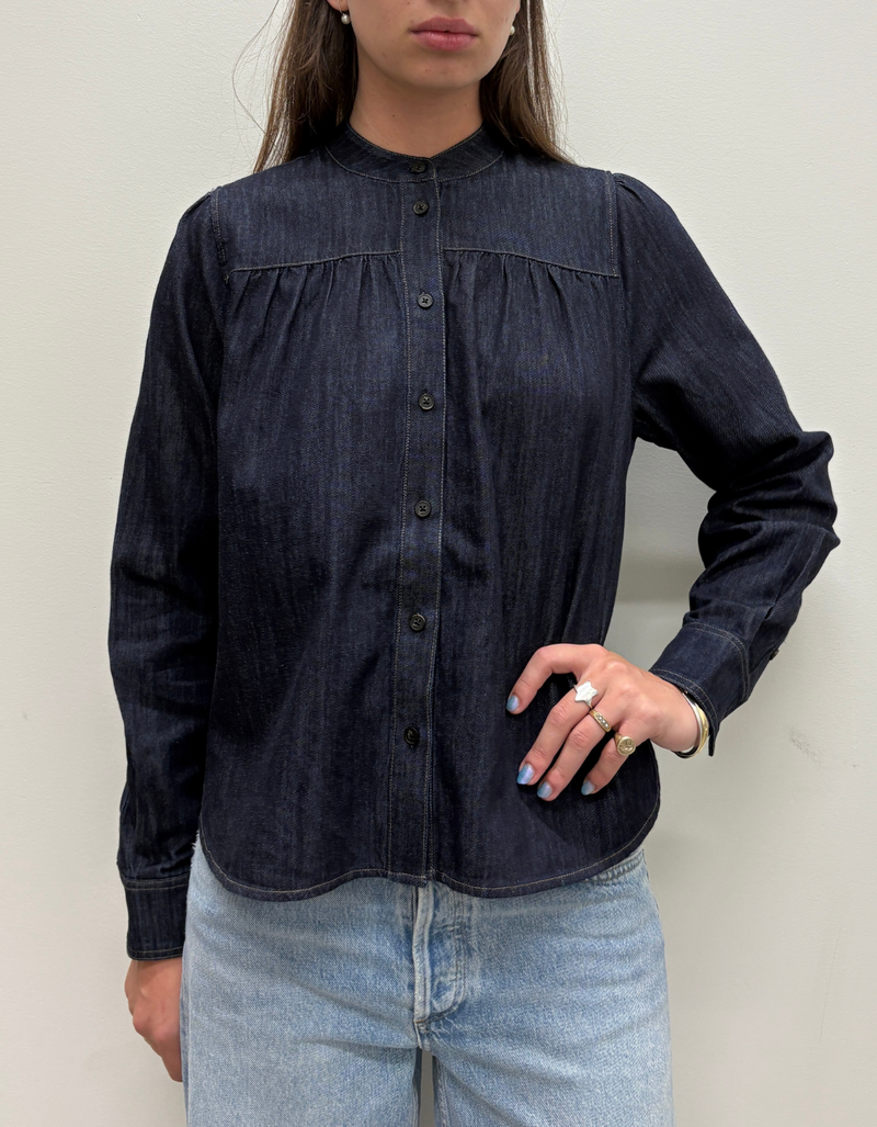 Dera Shirt in Dark Blue Denim
