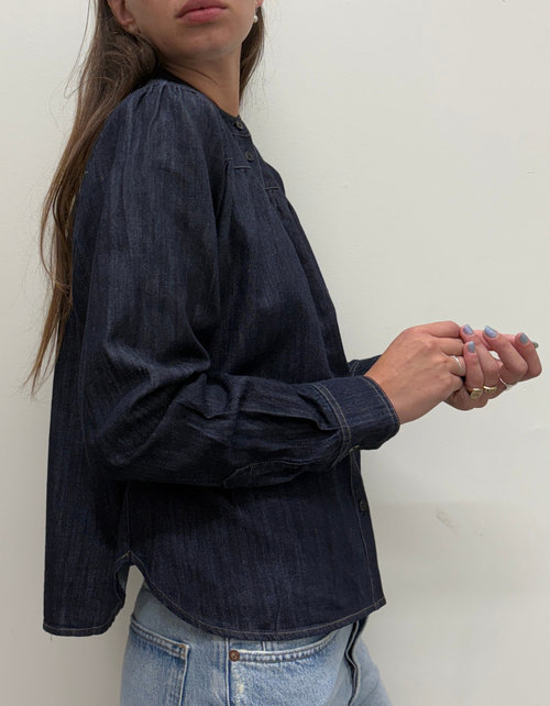 Dera Shirt in Dark Blue Denim