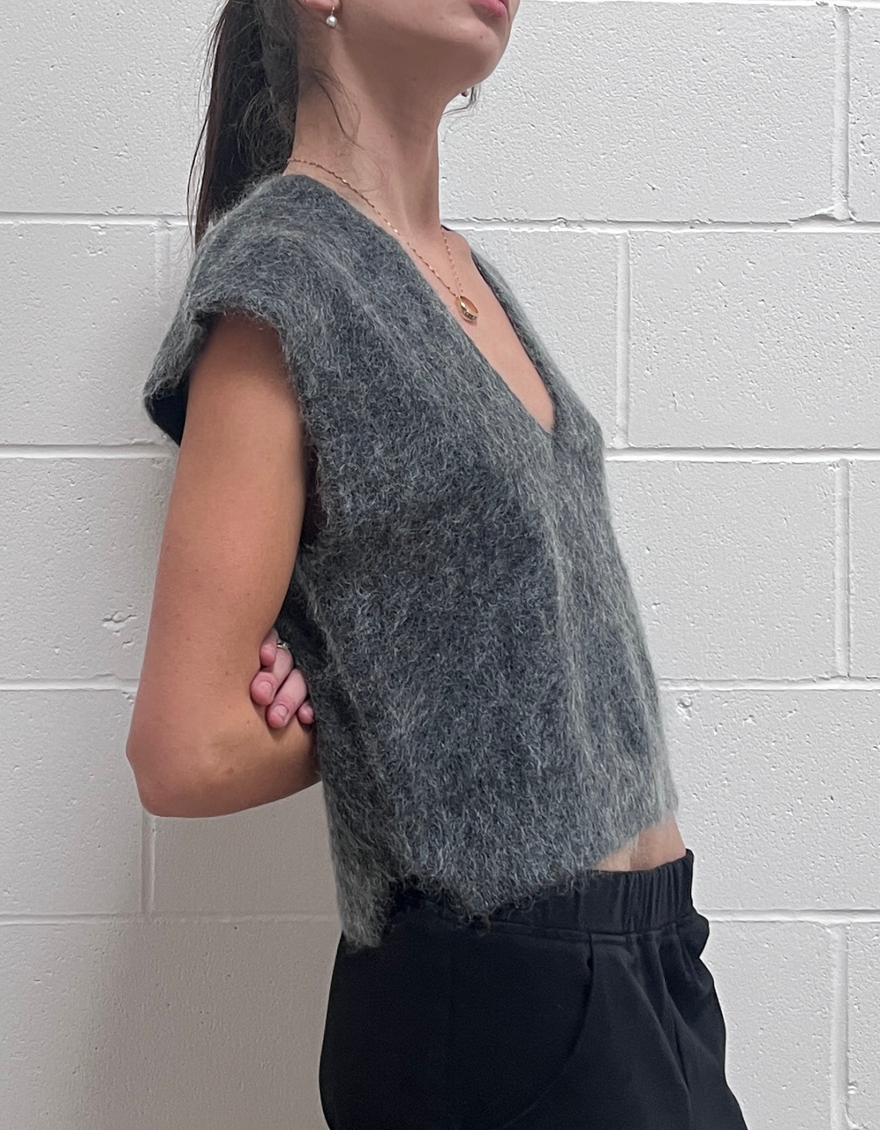 Camryn Knit Vest in Volcanic Ash