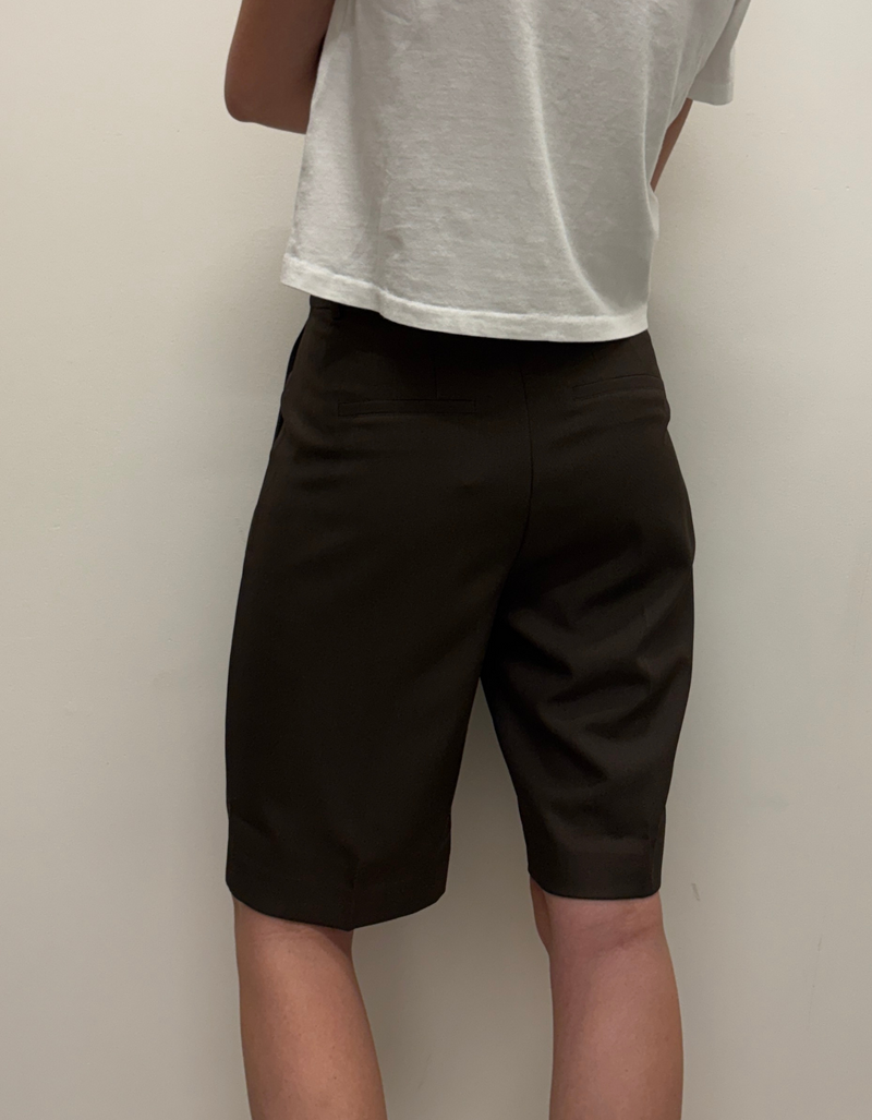 Neel Shorts in Dark Brown Melange