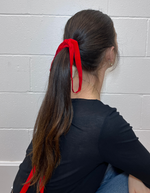 Silk Hair Wrap in Red