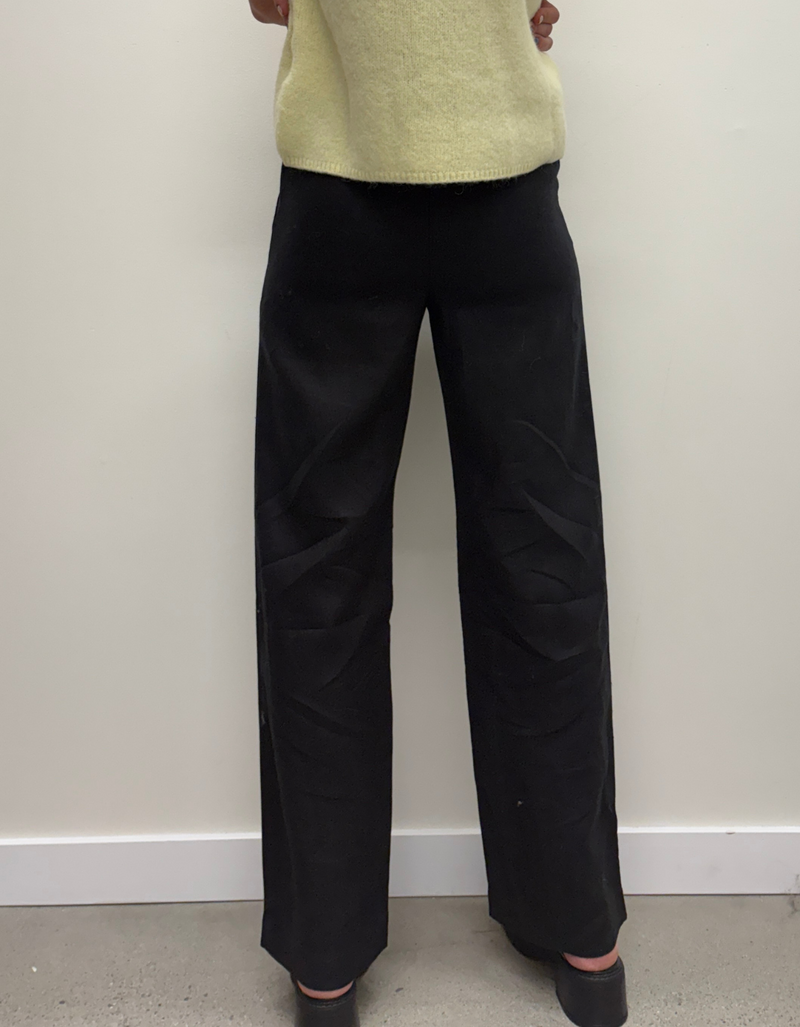 The Linen Drawstring Pant in Jet
