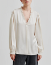 Bardi V-Neck Blouse in Brazilian Sand