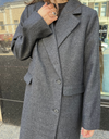 Delphines Coat in Grey Melange