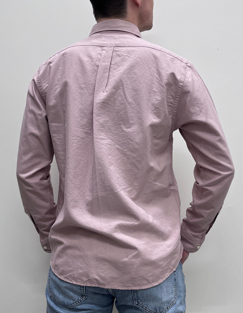 Organic Button Down Shirt in Faded Pink