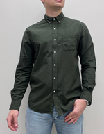 Organic Button Down Shirt in Hunter Green