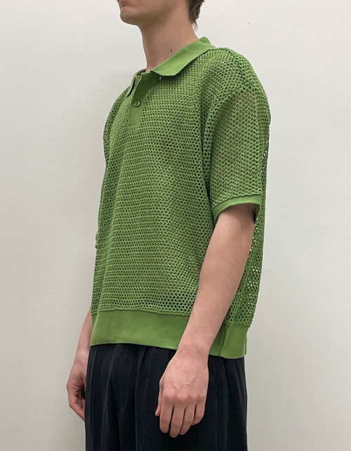 Saratoga Mesh Polo in Piquant Green