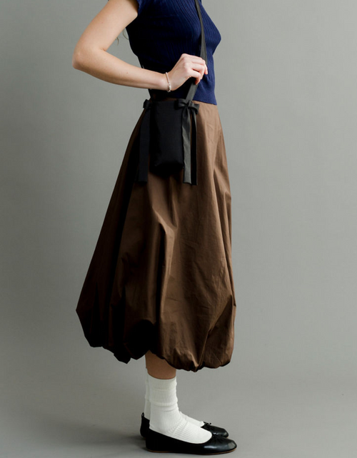 Hart Skirt in Umber Poplin