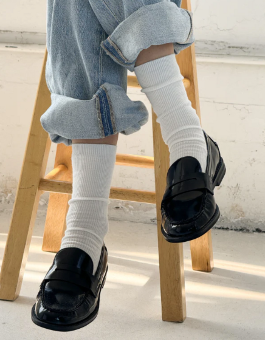 Trouser Socks in Classic White