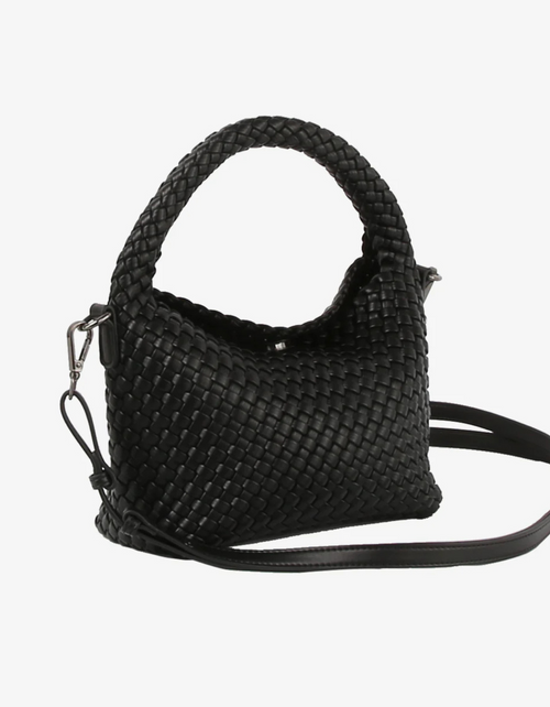 Twist Braided Soft Structure Bag in Black