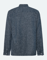 Douglas Linen Denim Shirt in Sky Captain
