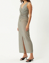 Gambet Sheer Maxi Dress in Black/Sand