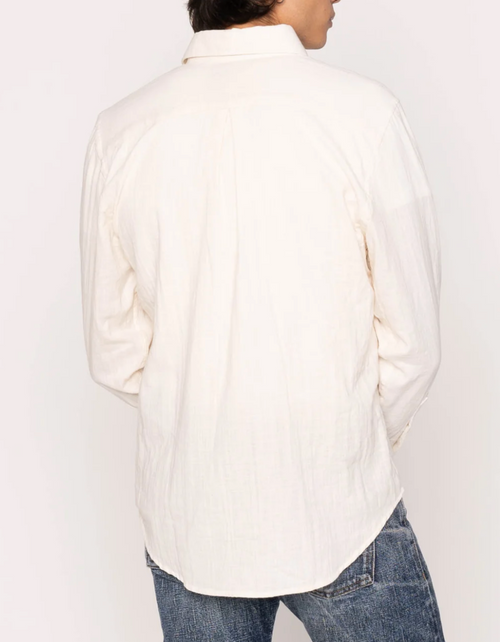 Easy Shirt Double Weave Slub Gauze in White