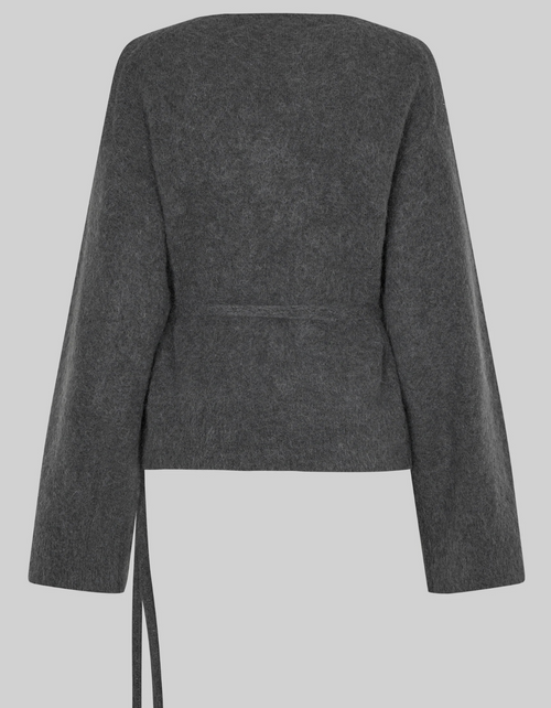 Brook Knit Wrap Cardigan in Volcanic Ash