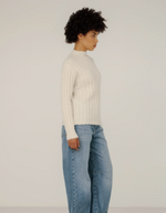 Demi Mock Neck Sweater in Ivory