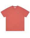 Regular Embroidered Tee in Red Melange