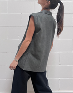 Hollanda Oversize Waistcoat in Dark Grey Melange