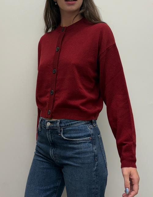 Assiana Cardigan in Merlot