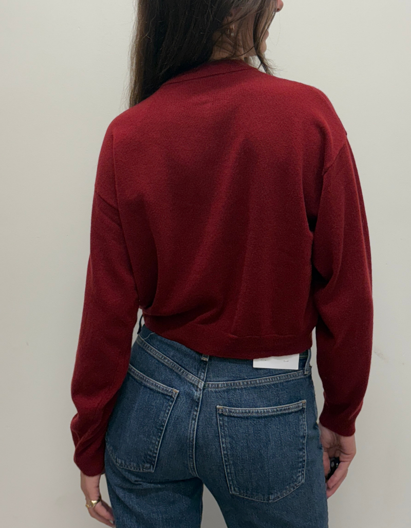 Assiana Cardigan in Merlot