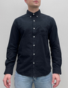 Organic Button Down Shirt in Deep Black