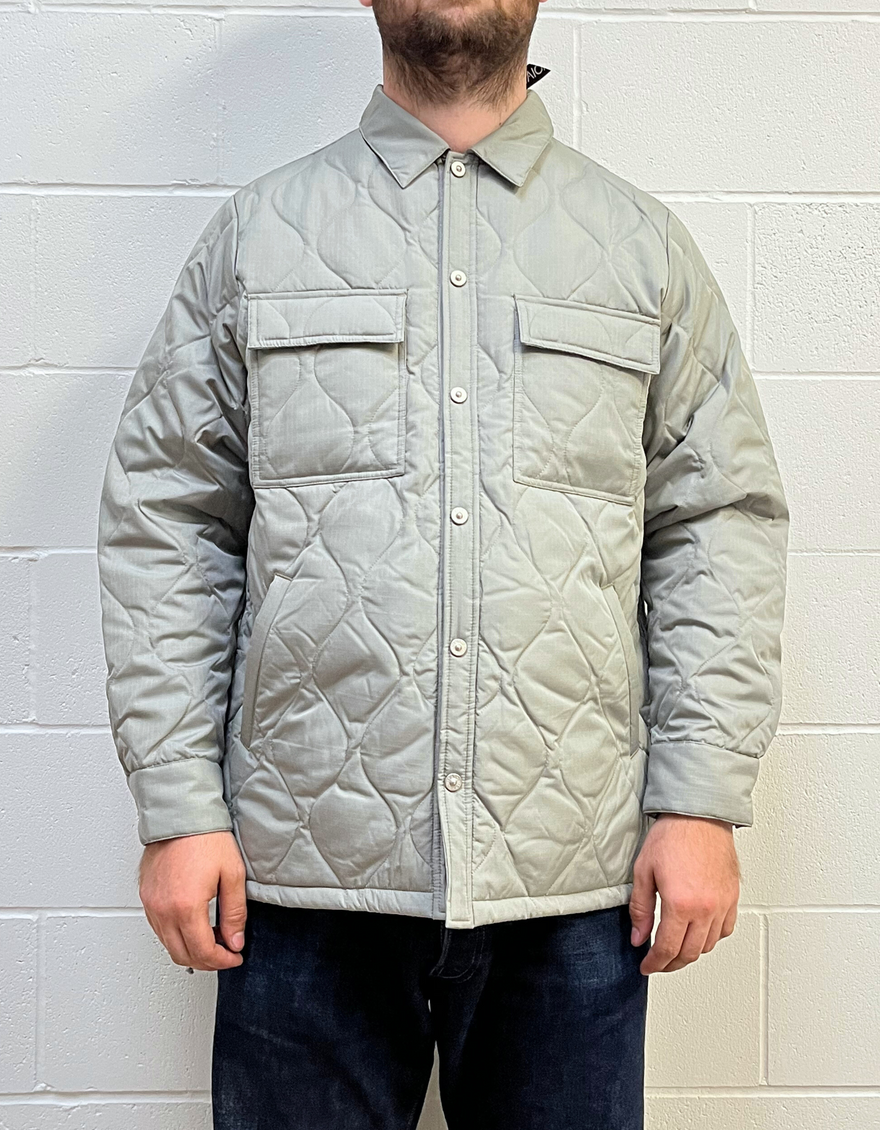 Military CPO Shirt Down Jacket in Dark Sage Green