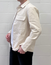 Work Coat in Washed Ivory