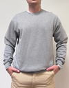 Classic Organic Crew in Heather Grey