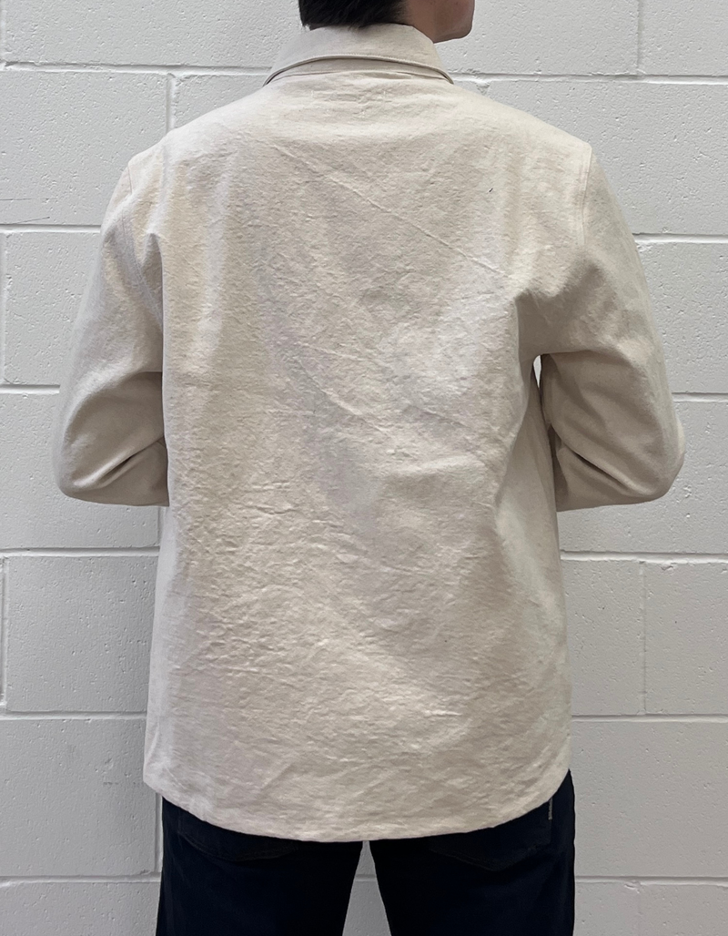 Work Coat in Washed Ivory