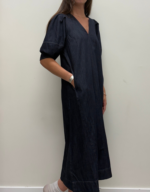 Dera Dress in Dark Blue Denim