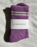 Boyfriend Socks in Grape