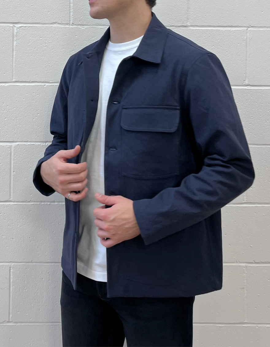 Work Coat in Washed Navy