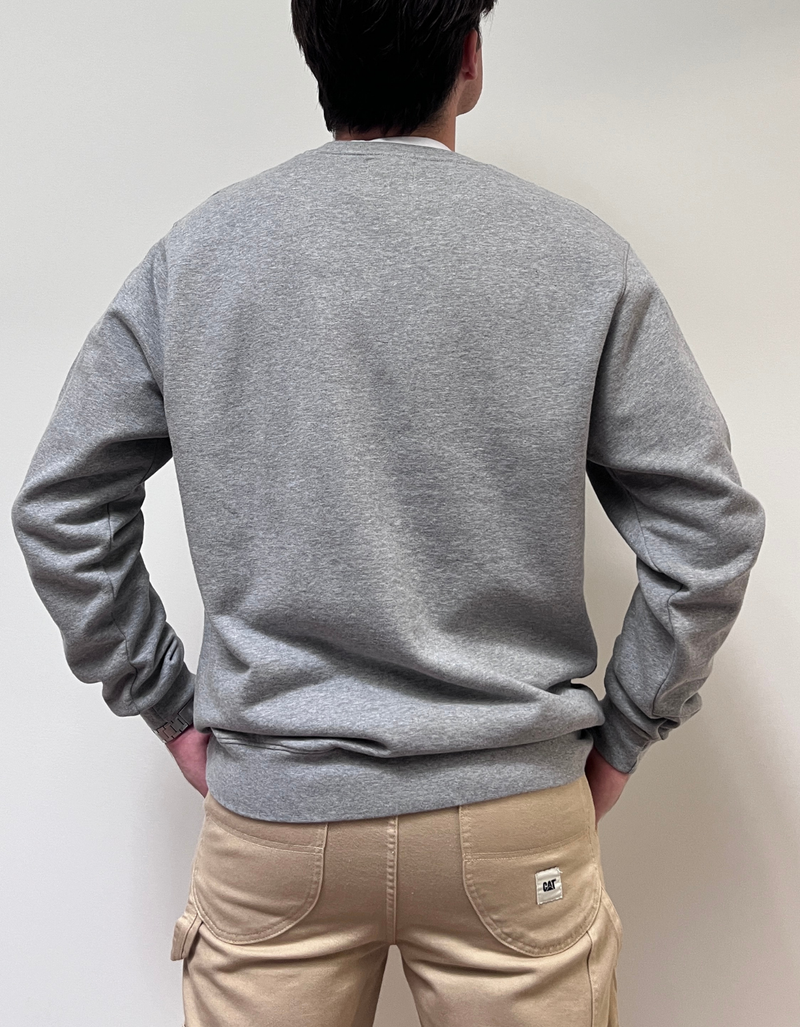 Classic Organic Crew in Heather Grey