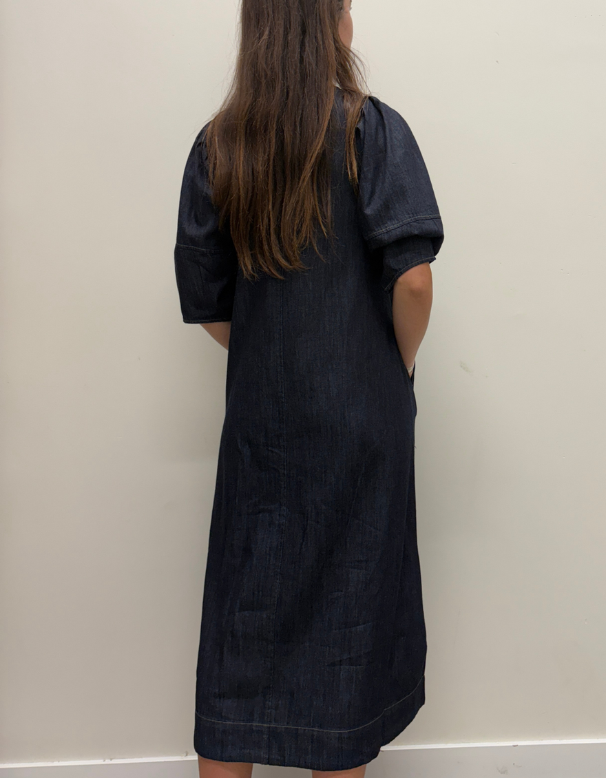 Dera Dress in Dark Blue Denim
