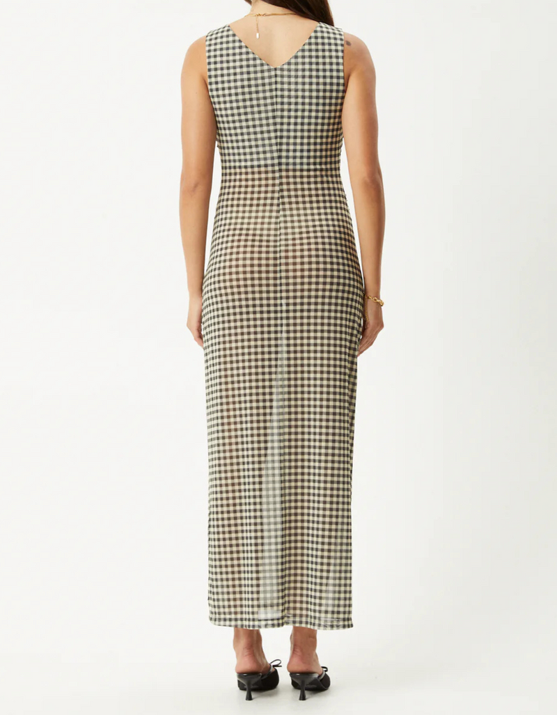Gambet Sheer Maxi Dress in Black/Sand