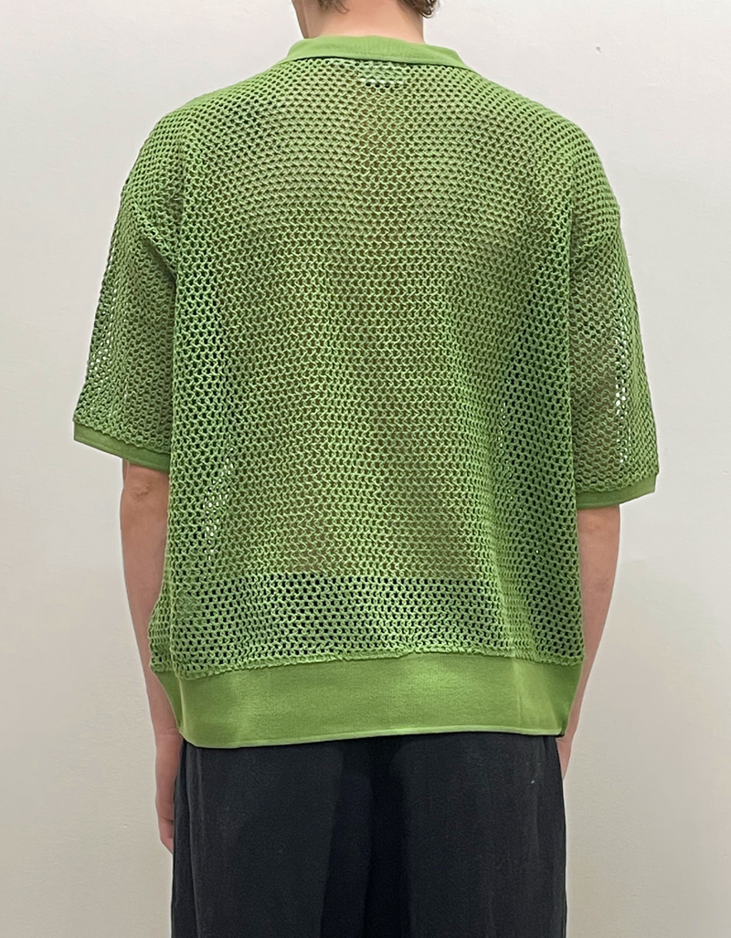 Saratoga Mesh Polo in Piquant Green