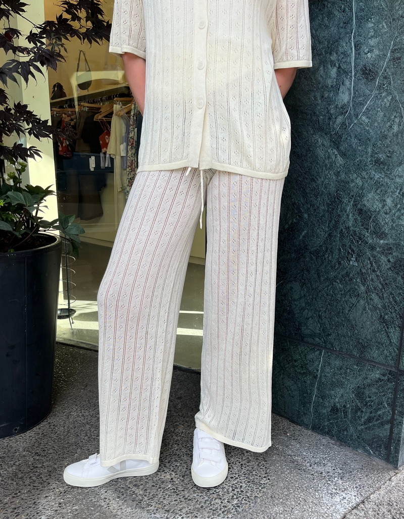 Milan Knit Pant in Buttercream