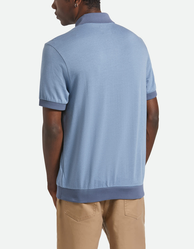 Weekend Herringbone Polo in Borrow Blue