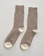 Classic Cashmere Socks in Fawn