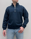 Organic Quarter Zip in Navy Blue