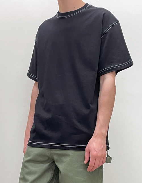 Top Stitch Tee in Black