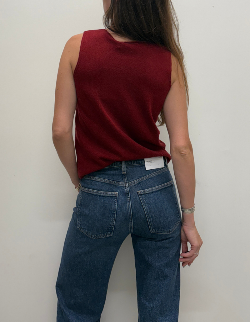 Auburns Gilet in Merlot