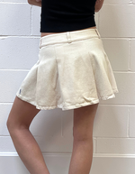 Mika Pleated Mini Skirt in Sand