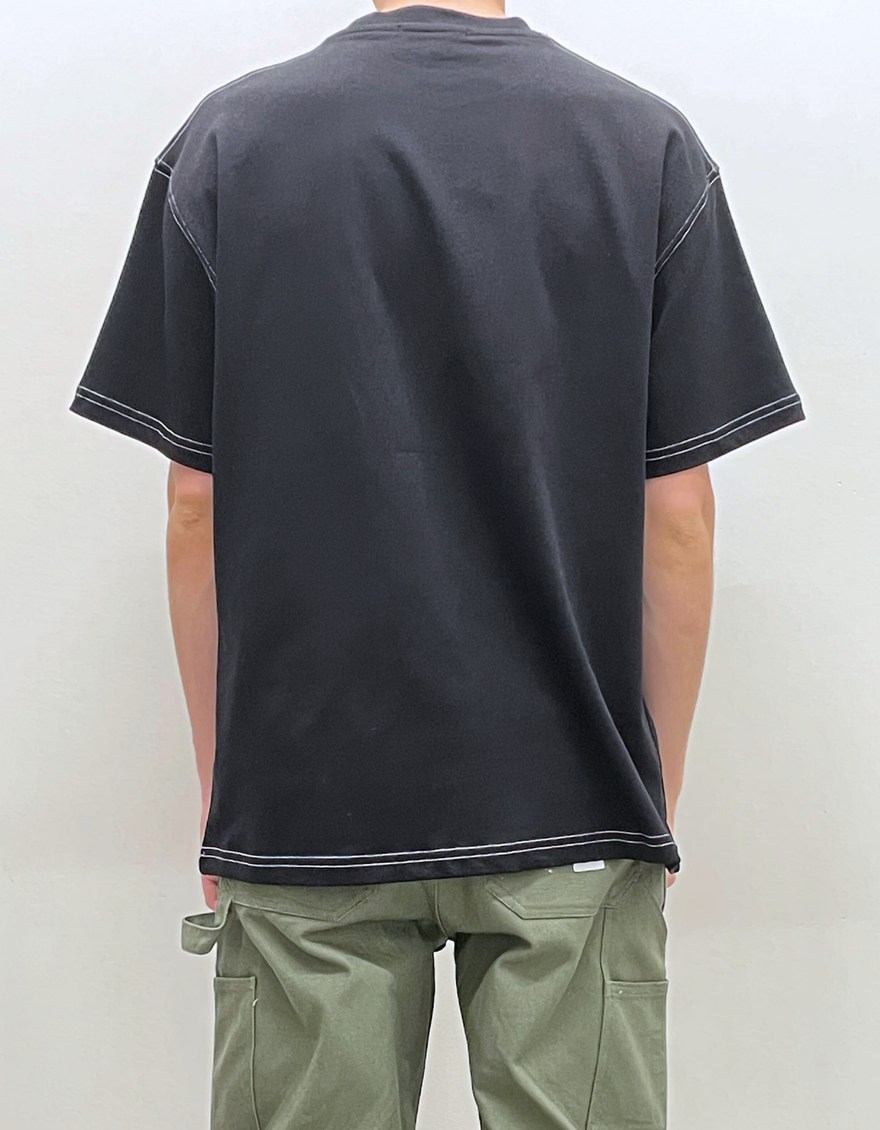 Top Stitch Tee in Black