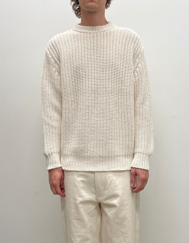 Fisherman Sweater in Ecru