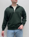 Organic Quarter Zip in Hunter Green