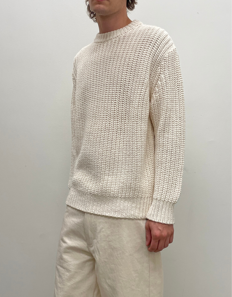 Fisherman Sweater in Ecru