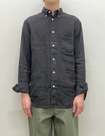 Colt Linen Shirt in Caviar
