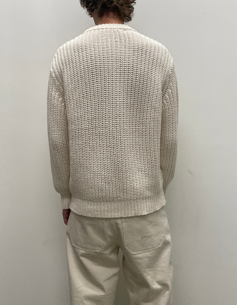 Fisherman Sweater in Ecru